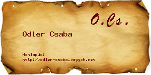 Odler Csaba névjegykártya
